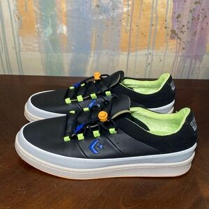 Converse Pro Leather Ox Stream Black/Neon Green Unisex Mens 11.5/Women’s 13